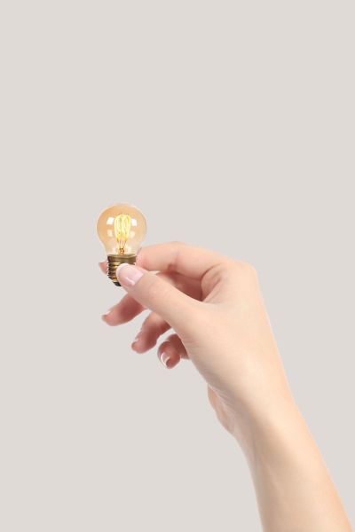 Lucide G45 - Filament bulb - Ø 4,5 cm - E27 - 1x3W 2200K - Amber